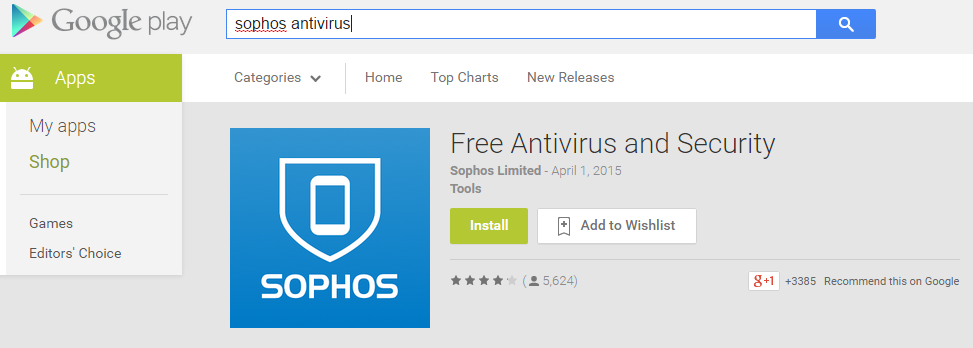 Sophos Mobile Security Malware & PUA scanner On-demand and scheduled Loss and Theft protection Remote wipe, lock, locate, alarm, etc.