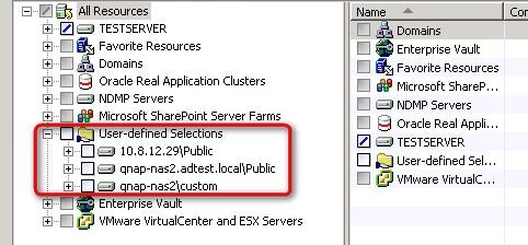 Select the shared folder on the NAS After you have enabled the user shares selection in BSER, you will be able to select the shared folder on the NAS: - Start the backup wizard.