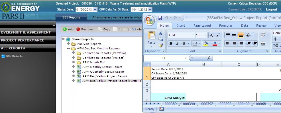 SSS Reports - Excel Macro Setting Error Page 19 Helpful Hint: Currently, a report without proper Macro Security settings will present with an incorrect Report Date and/or incorrect