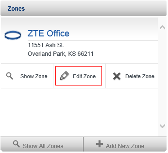 Note: If your child enters or exits the zone you create, it will appear in the "Today's Activities" window after another event occurs. Enter and exit zones are not to be used as an "exact" time stamp.