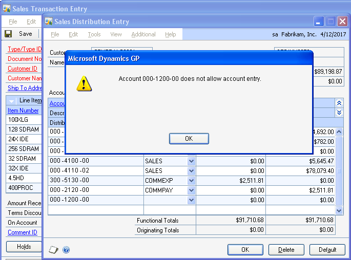 Tip #2 Prevent Posting to Control Accounts Allow Account Entry Financials Unmark