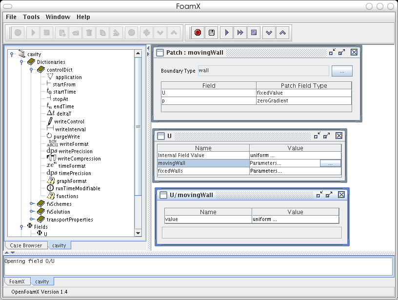 OpenFOAM - Overview A GUI (FoamX) allows easy access to the