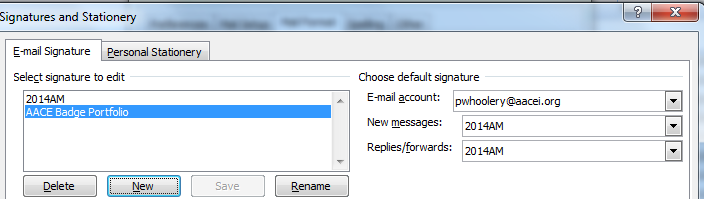 3. Select the Signatures option 4. Under the E-mail signatures tab, select NEW 5.