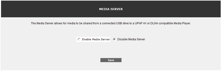 The Media Server will share videos, music and photos from a USB disk attached to the Air device's USB port.