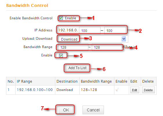 Chapter 5 Bandwidth Control 5.1 Bandwidth Control Use this section to manage bandwidth allocation to devices on your LAN.