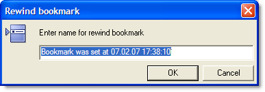 Setting Bookmarks Setting Bookmarks A bookmark is a checkpoint that is manually set to mark a state that you may want to rewind back to.