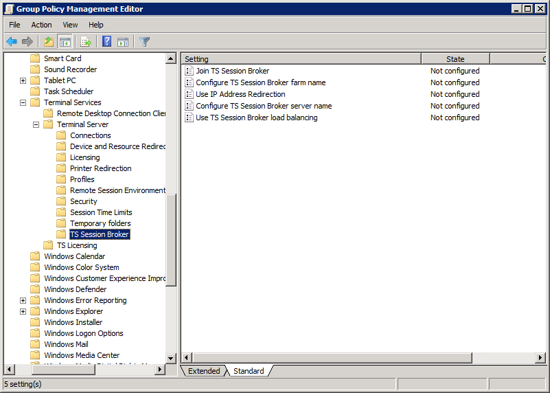 Group Policy Settings