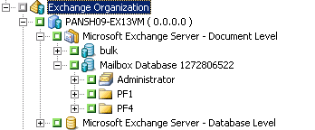 Document Level Views in the Backup Manager Document Level Views in the Backup Manager Depending on your Exchange Server version, Microsoft Exchange Server Document Level appears in the Backup Manager