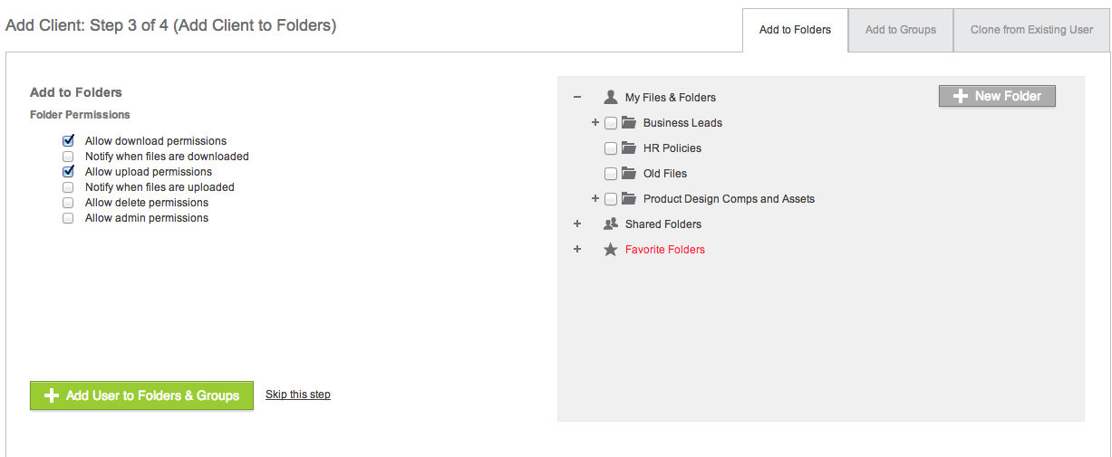 4 You will be able to see a list of the folders you have created on your ShareFile account.
