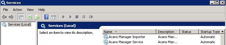 monitor.exe.config 2.4 Running the Acano Manager Acano Manager R1.