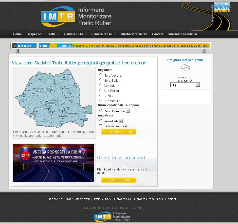 dowload weather related data for the selected roads from "weather.com" and traffic incidents from infotrafic.