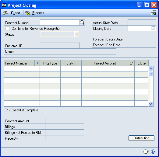 PART 4 COST CONTROL 3. Enter a contract ID. 4. Select Closed to Project Costs. 5. Click Save and close the window.