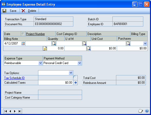 CHAPTER 21 EMPLOYEE EXPENSE TRANSACTIONS Specify a personal expense on an employee expense transaction You can specify a personal expense on an employee expense transaction. 1.