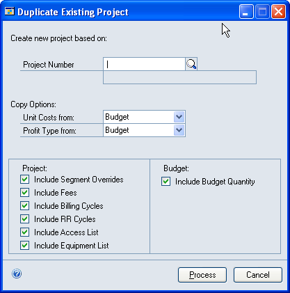 CHAPTER 13 PROJECTS Accept Replacements must be selected in the Project Billing Settings window to allow users to update the rate table for the project.