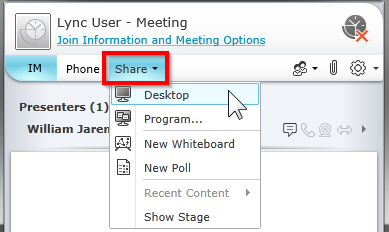 Distribute a file To share a file with other participants, do the following: At the top of the meeting window, click the Add or view attachments button.