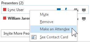 Tip: Use this option in a large meeting, when too many unmuted participants are causing audio interference.