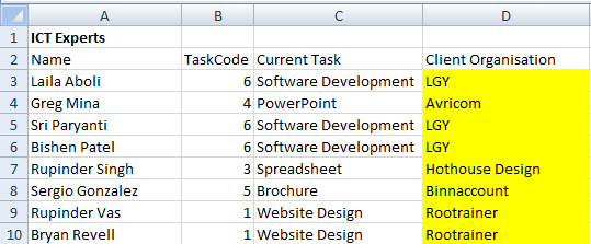 Breakdown of the formula Cell to use within the comparison to the cell range Tells Excel to look in the 2 nd column of the given range. =VLOOKUP (B3, Client.csv!