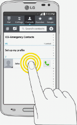 Touch When you want to type using the onscreen keyboard, select items onscreen such as application and settings icons, or press onscreen buttons, simply touch them