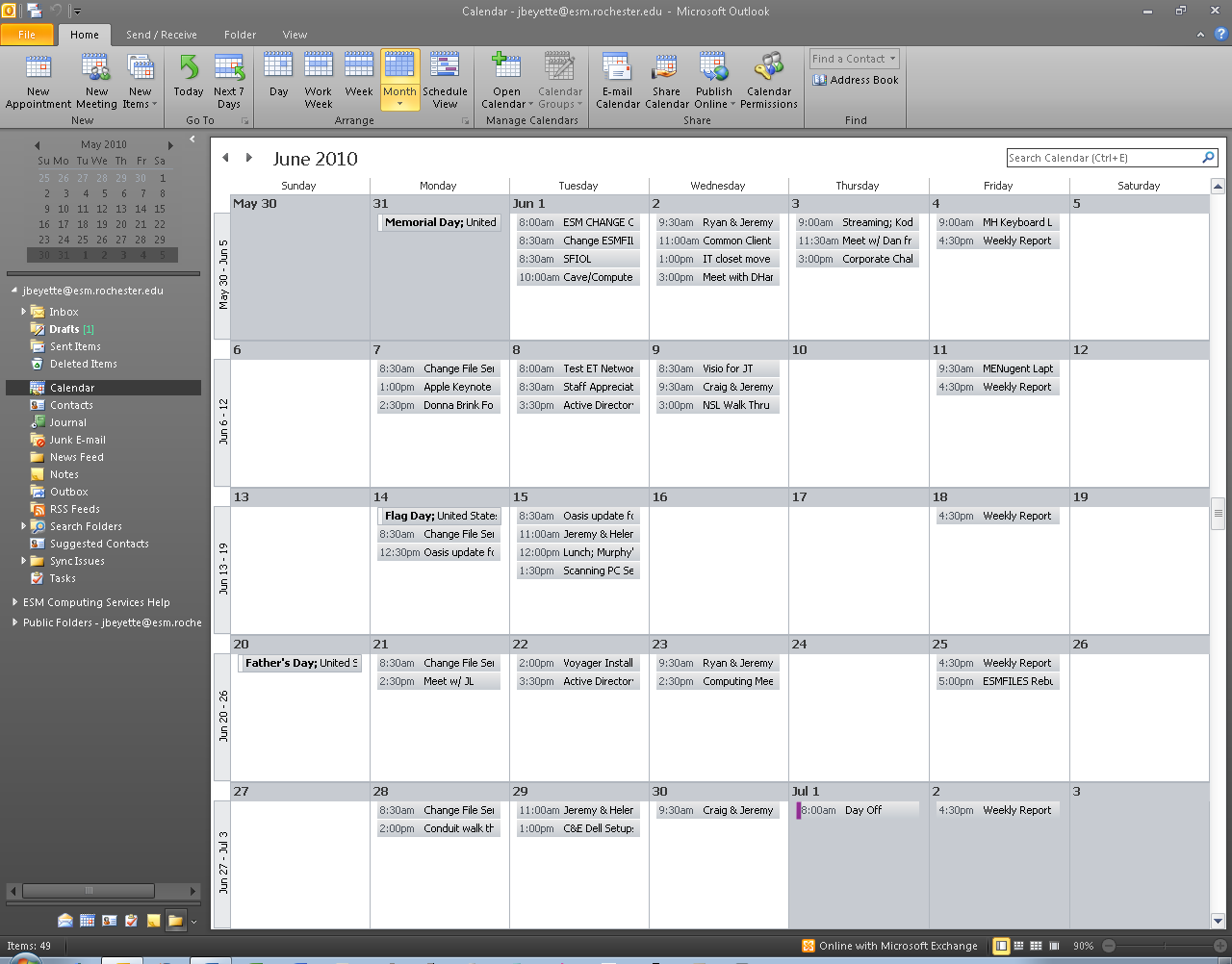 Calendar Calendar Views The calendar is a useful tool for keeping track of important dates, meetings, and appointments.