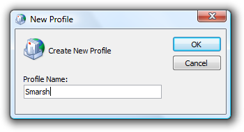 Add Your New Profile To create your new profile, click Add and enter a name for the new profile.