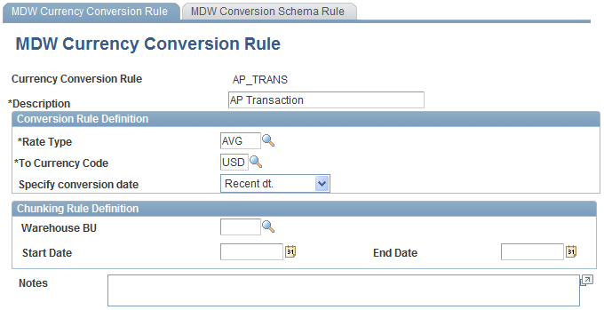 Chapter 6 Implementing Currency Conversion for Multiple Currencies To currency code. Conversion date. This rule is optional. The conversion date can be a specified date or current date.