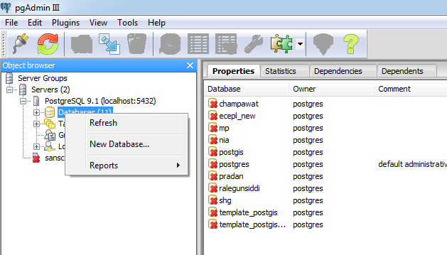 PostGIS extension for PostgreSql is required for spatial data. Double click on the postgis-pg91-setup-1.5.5-1.