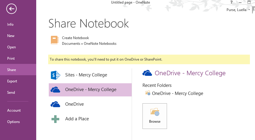 Share a Notebook created in OneNote Open the notebook you wish to share on the Web View Notebook 1.