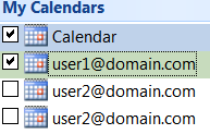 3. On Outlook, you need to perform a sync to see them under My Calendars. a. If you do not see the events of others in their calendar, please go to the Outlook Personal Folders > Shared Folders. b.