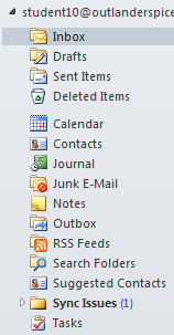 Outlook folders Outlook provides folders in which you can save and store the items you create. You can access these folders by using the default panes within the Navigation pane.