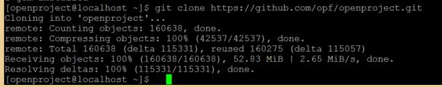 git git created a sub directory call openproject and downloaded the files to that directory cd openproject git checkout stable Run bundler