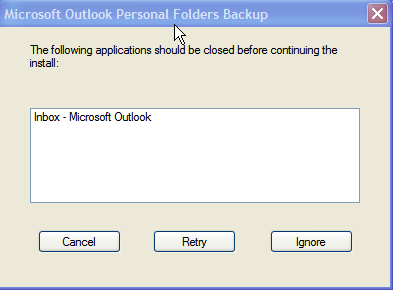 The University of Akron 3. Double click on the Run Advertised Programs icon. The Run Advertised Programs window is displayed. 4. Click once on MS Outlook 2003 Personal Folder Backup.