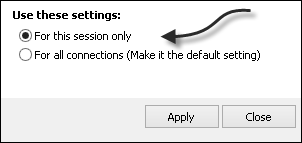 Apply Settings While Connected If the agent is at least version 5.531, you can apply settings while connected.
