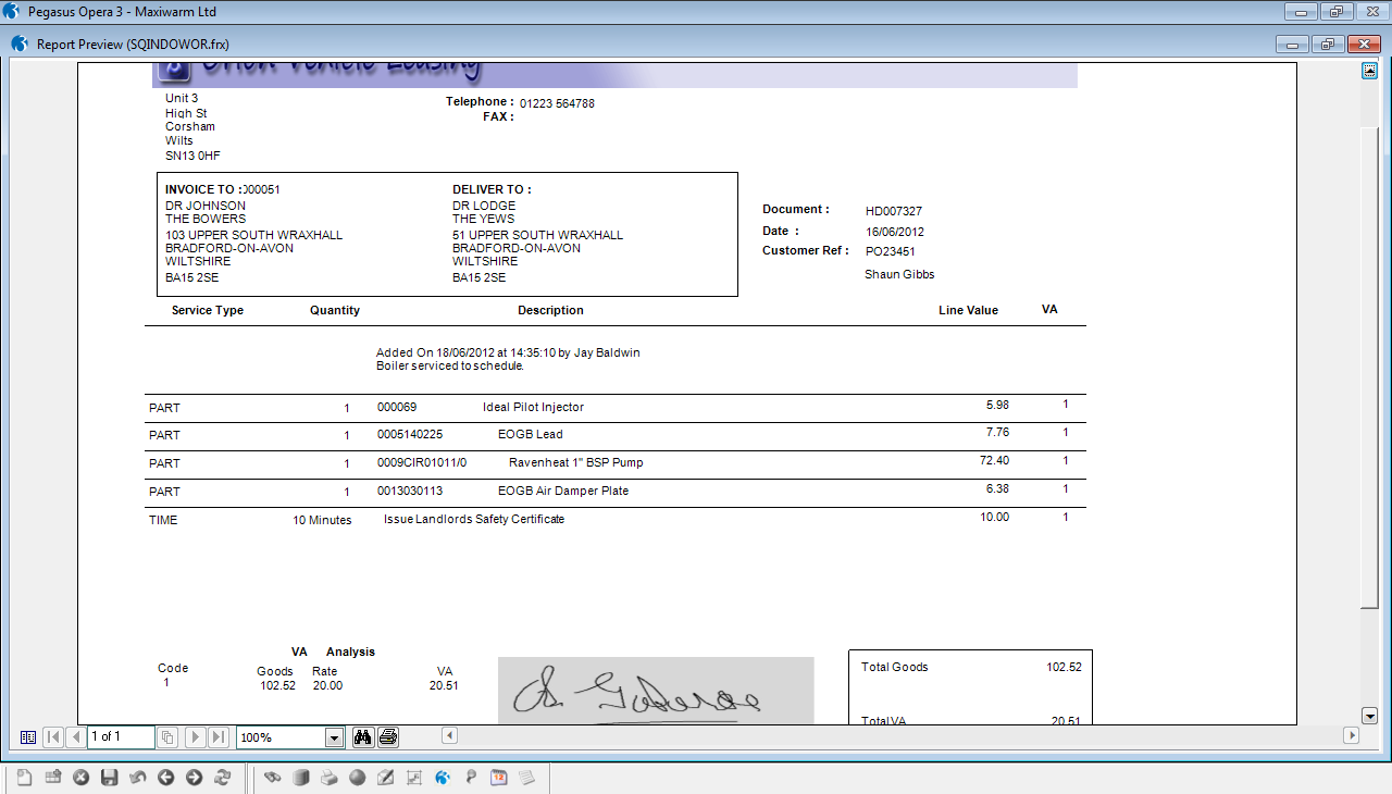 Page 27 of 35 13.1 SOP Invoice and document layout Once passed to SOP as Documents, these can be progressed to Invoices.