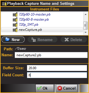 The following are some helpful tips on setting the Buffer Size and the Field Count: Determine the number of fields (frames) you wish to playback.