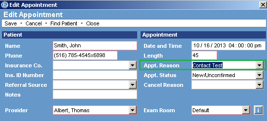 Updating an Appointment The Appointments can be updated in E-Z Frame in following ways: 1. Double-click on the appointment. 2.