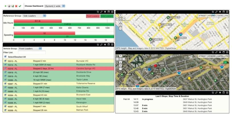 connection Fleets are viewable on mobile devices Quick reference click-throughs for easy navigation Devices operate within mobile telecommunication areas If you are tracking equipment in remote