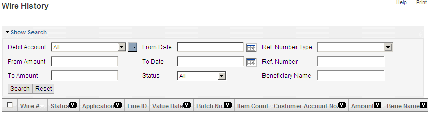 2 Select the check box beside the template you would like to include in the report and then click Run Template Report. The Wire Template Detail Report displays the template information.