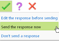 Respond to a Meeting Request When you have been invited to accept a meeting request, you will see a meeting request message in your Inbox. Respond to the meeting request by: 1.