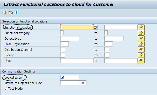 4.9 Initial Load of Functional Location Prerequisite Procedure Load the sales organization, accounts. Configure WE20 settings for the IDOC COD_FUNCTIONAL_LOCATION_SAVE01. 1.