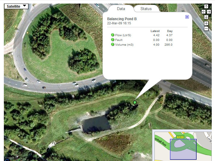Real-time Map Features Sensors can be placed onto popular mapping tools such as google maps to help
