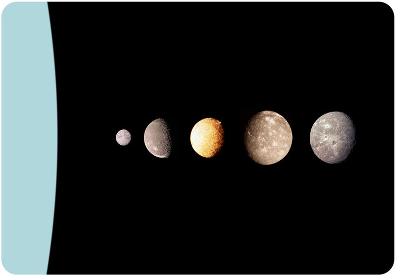 27 The five biggest moons of Uranus: Miranda, Ariel, Umbriel, Titania, and Oberon. Neptune Neptune is shown in Figure 25.28.