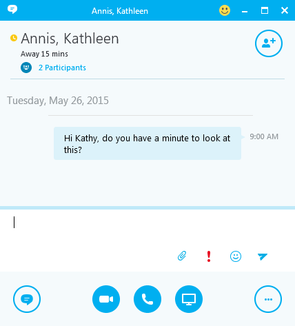 Text-based Instant Messaging with Skype for Business The most basic feature of Skype for Business is text-based instant messaging.