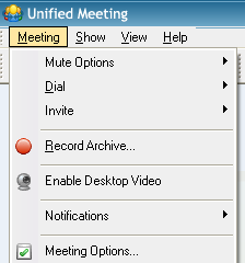 Set Up For Instant Messenger Integration Quickly invite participants to your meeting using instant messenger. Unified Meeting is fully integrated with a variety of instant messaging programs. 1.