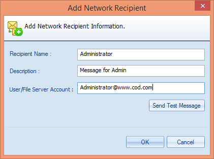 11.2 Network Recipient You can use this method of delivery if the intended recipients are within the organizational network.
