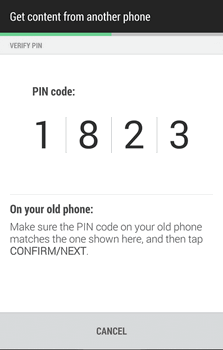 Note: If the PIN code doesn t appear, this may mean that your old phone is unable to connect to your new phone.