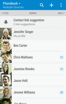 Contacts The People application lets you easily manage your communications with contacts through phone, messaging, email, and social networks.