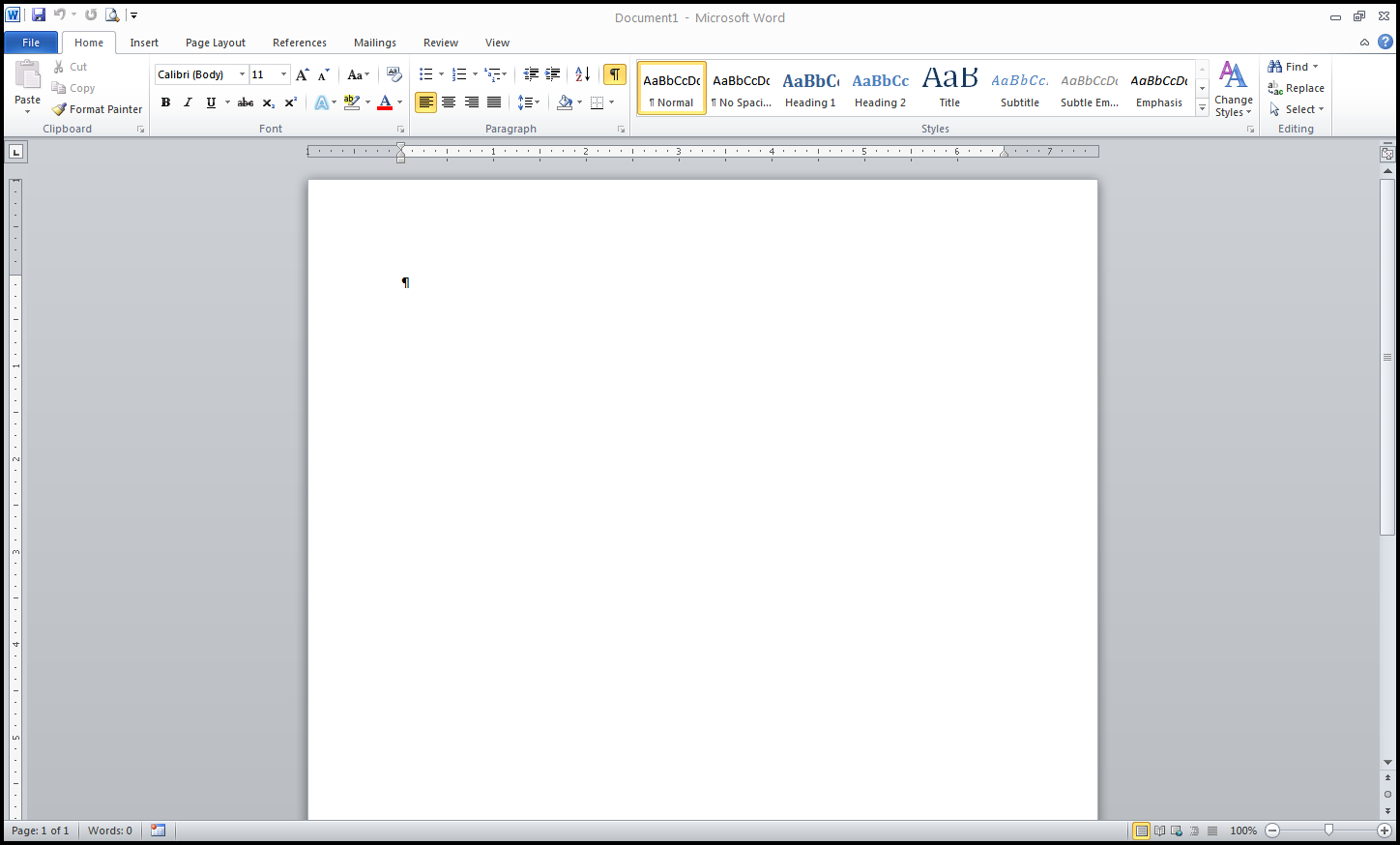 Office Environment in Word Quick Access Toolbar Ribbon Window controls and Help