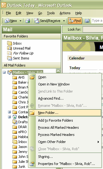 Some House Keeping Advice If you organize your mail messages into suitably named folders your mailbox becomes much easier to manage.