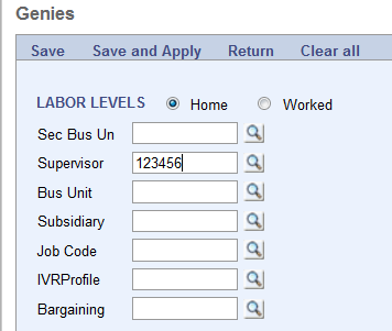 Reviewing and Approving Timecards 1. When you login, you will automatically be taken to the Genie view of all employees assigned to you. The default Genie is an Hours Summary View.