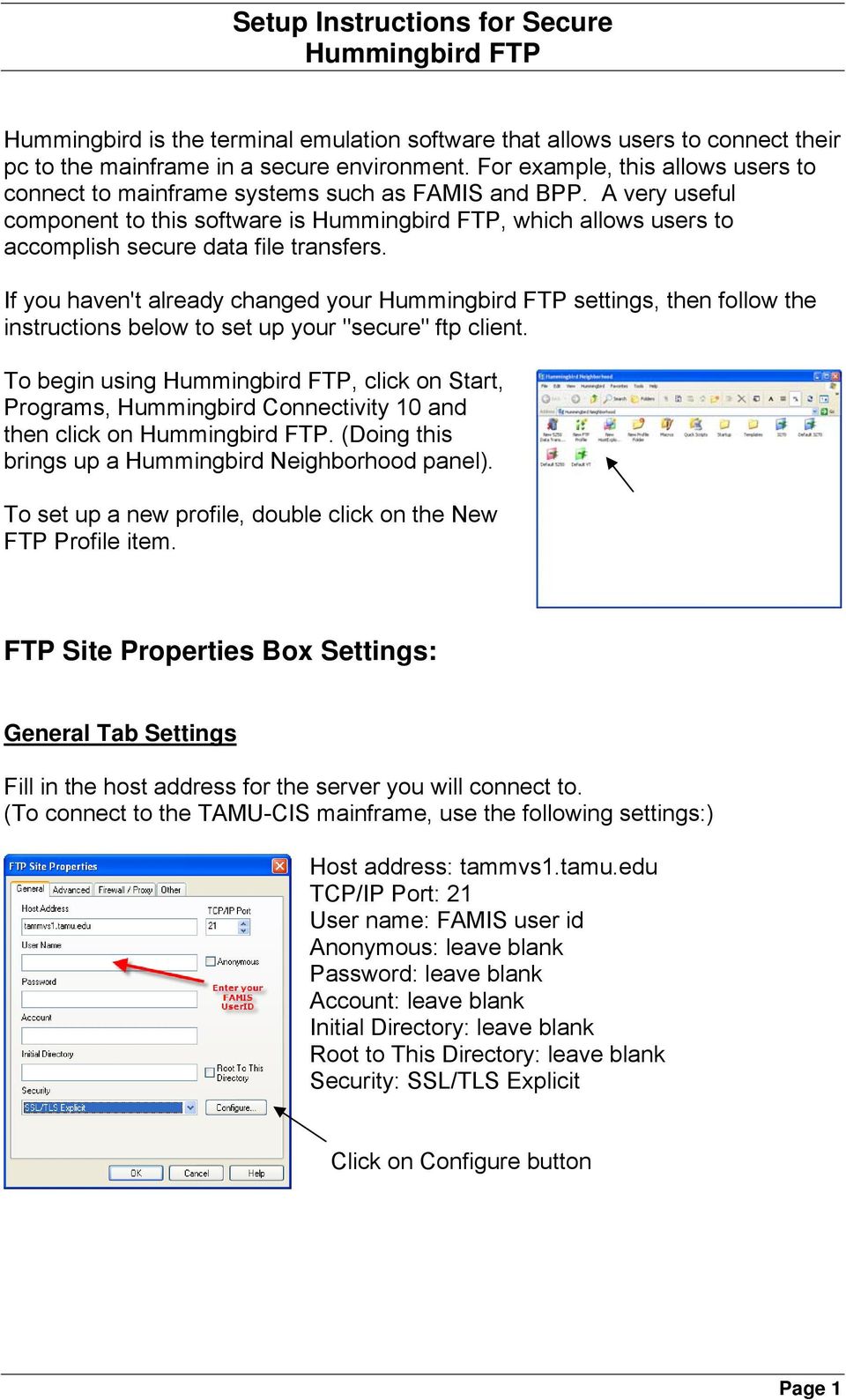 If you haven't already changed your settings, then follow the instructions below to set up your "secure" ftp client.